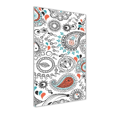 Modernes Acrylbild vertikal Ornamente