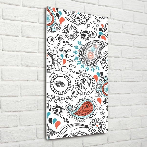 Modernes Acrylbild vertikal Ornamente