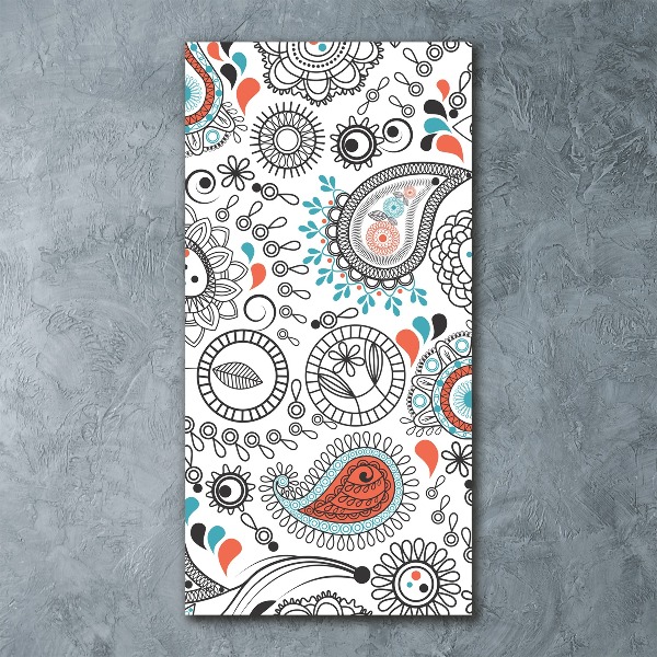 Modernes Acrylbild vertikal Ornamente