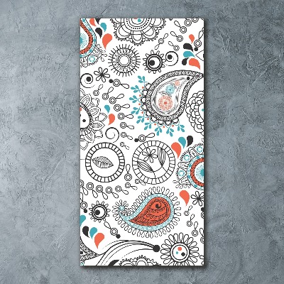 Modernes Acrylbild vertikal Ornamente