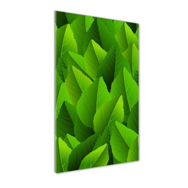 Acrylbild vertikal Grüne Blätter