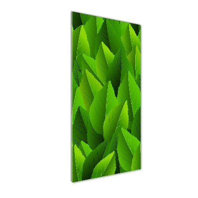 Acrylbild vertikal Grüne Blätter