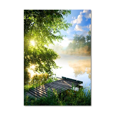 Plexiglasbilder vertikal Holzsteg