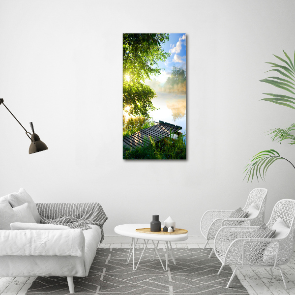 Plexiglasbilder vertikal Holzsteg