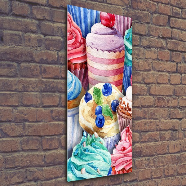 Acrylbild vertikal Bunte Cupcakes