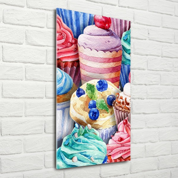 Acrylbild vertikal Bunte Cupcakes