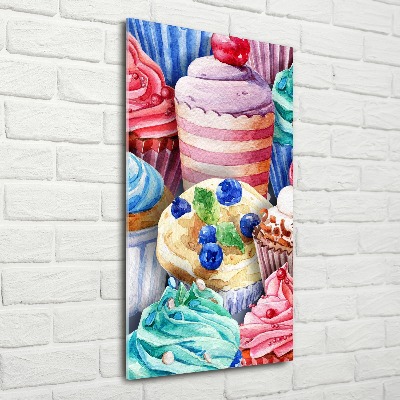 Acrylbild vertikal Bunte Cupcakes