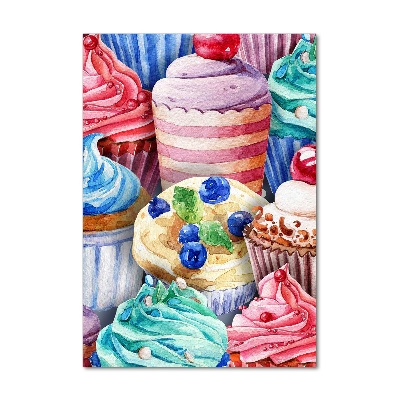 Acrylbild vertikal Bunte Cupcakes