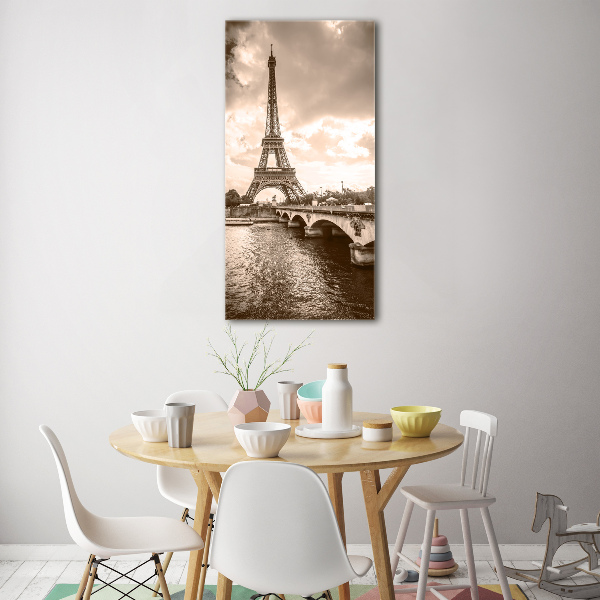 Acrylbild vertikal Eiffelturm Paris