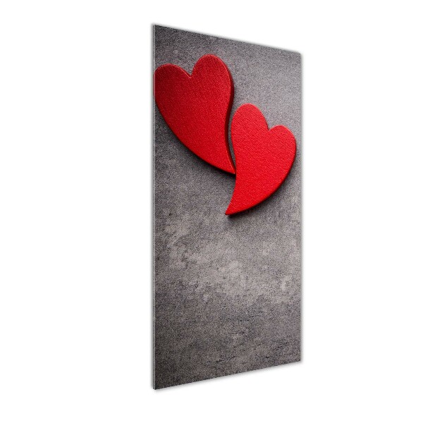 Bild auf Acrylglas vertikal Rote Herzen