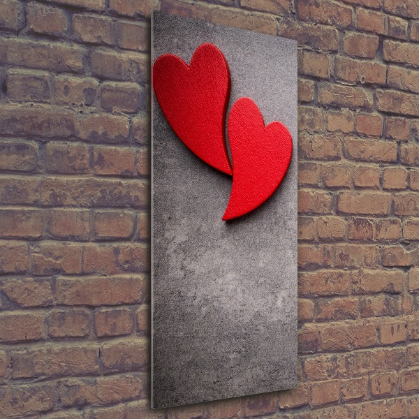 Bild auf Acrylglas vertikal Rote Herzen