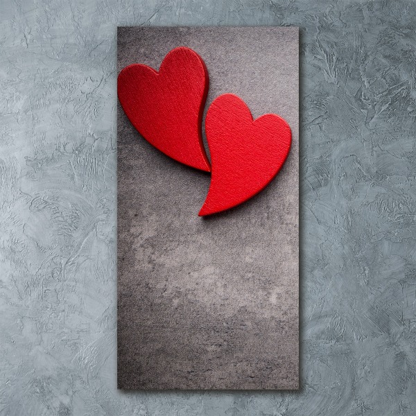 Bild auf Acrylglas vertikal Rote Herzen
