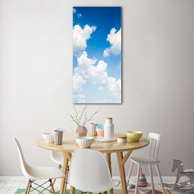 Modernes Acrylbild vertikal Wolken am Himmel