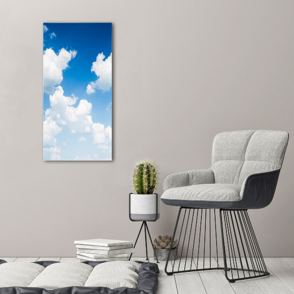 Modernes Acrylbild vertikal Wolken am Himmel