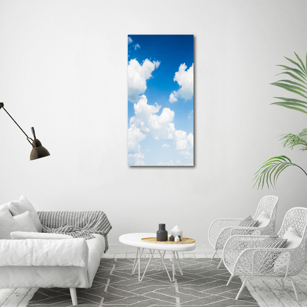 Modernes Acrylbild vertikal Wolken am Himmel