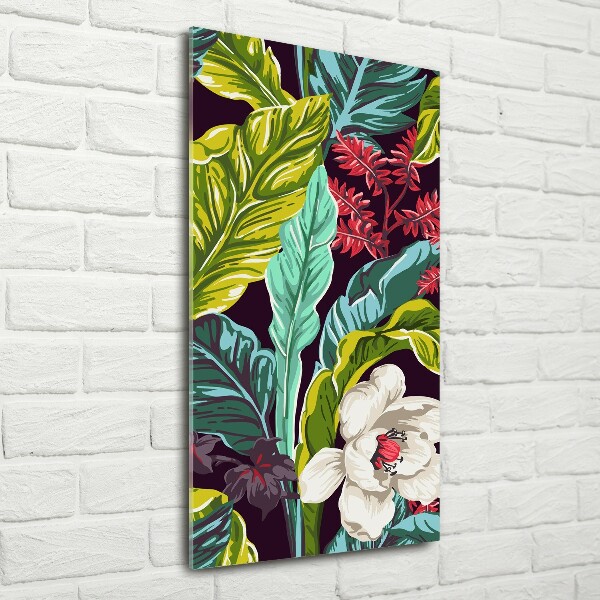 Plexiglasbilder vertikal Tropische Blumen
