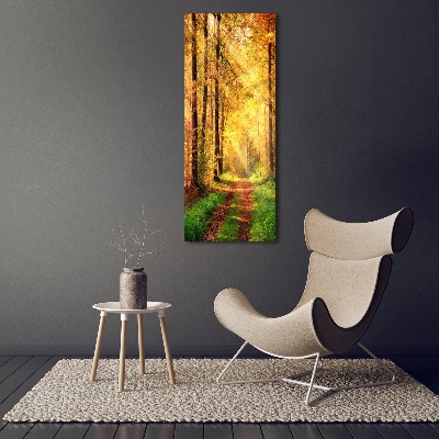 Bild auf Acrylglas vertikal Wald im Herbst