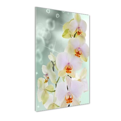 Modernes Acrylbild vertikal Orchidee