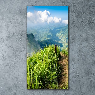 Acrylbild vertikal Bergpfad