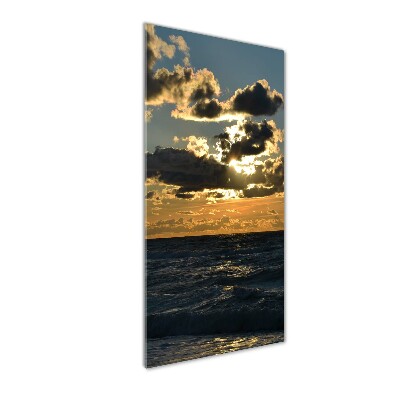 Bild auf Acrylglas vertikal Sonnenuntergang am Meer