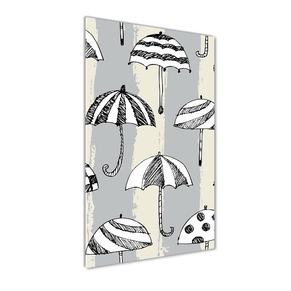 Modernes Acrylbild vertikal Regenschirme