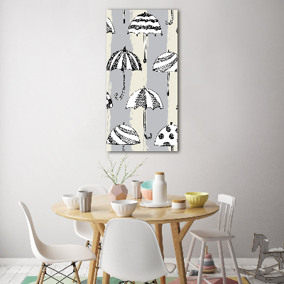 Modernes Acrylbild vertikal Regenschirme