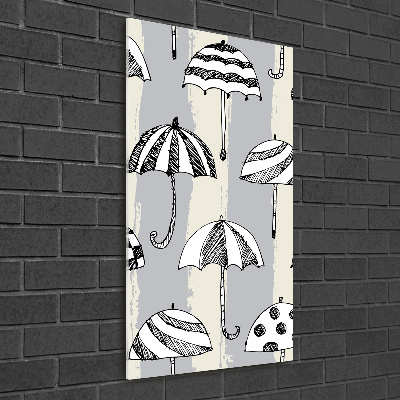 Modernes Acrylbild vertikal Regenschirme