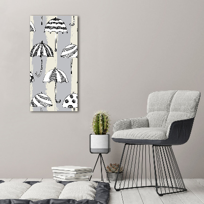 Modernes Acrylbild vertikal Regenschirme