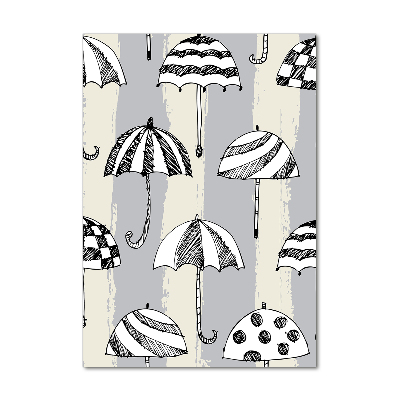 Modernes Acrylbild vertikal Regenschirme