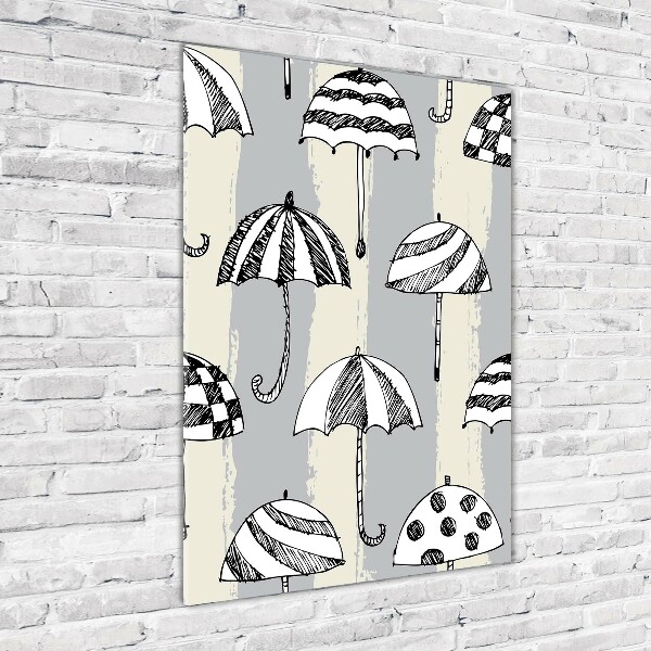 Modernes Acrylbild vertikal Regenschirme