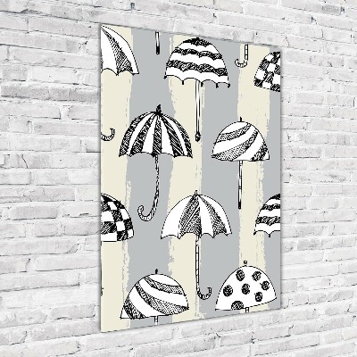 Modernes Acrylbild vertikal Regenschirme