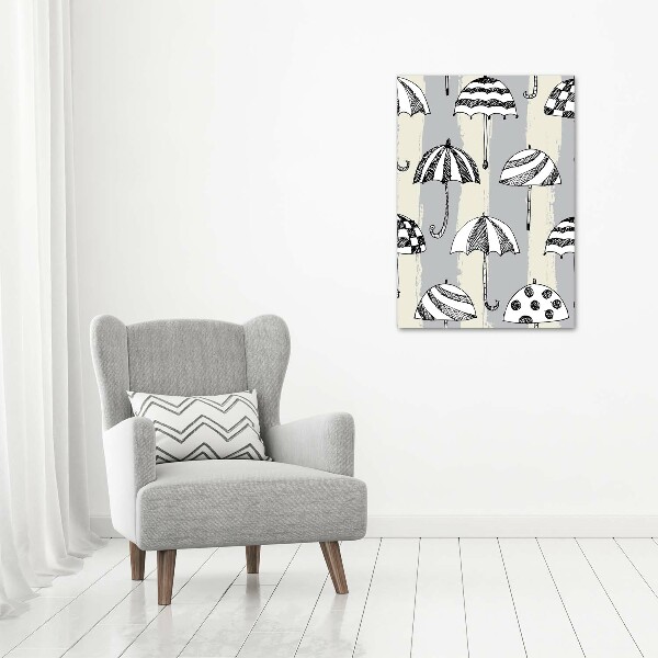 Modernes Acrylbild vertikal Regenschirme