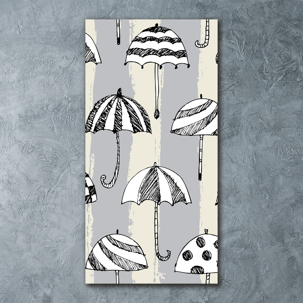 Modernes Acrylbild vertikal Regenschirme
