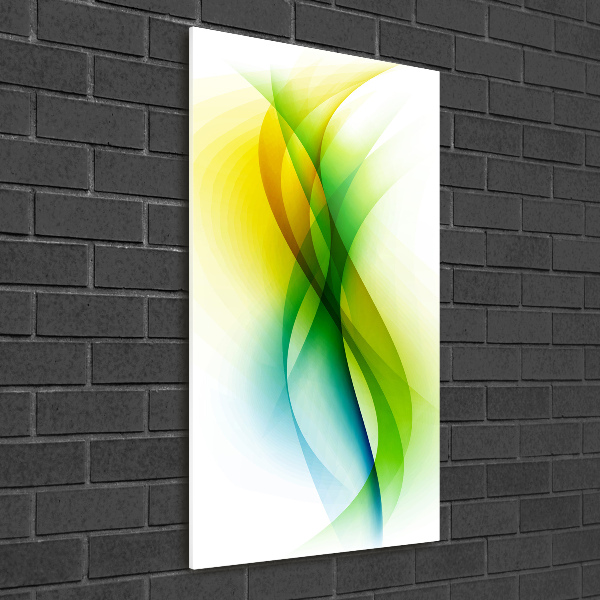 Acrylbild vertikal Abstrakte Wellen
