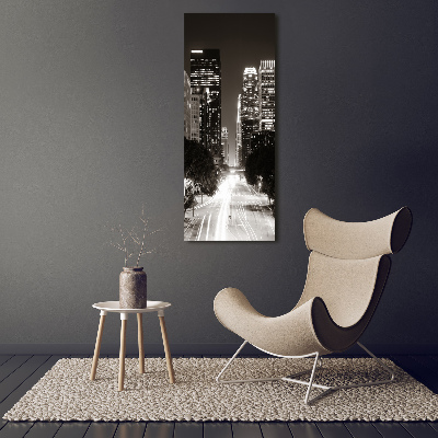 Plexiglasbilder vertikal Los Angeles bei Nacht