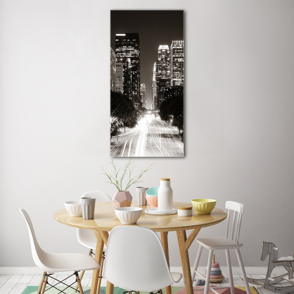 Plexiglasbilder vertikal Los Angeles bei Nacht