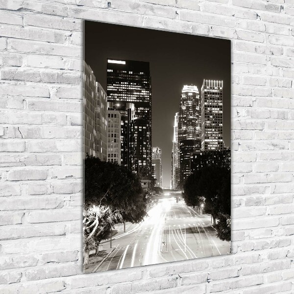 Plexiglasbilder vertikal Los Angeles bei Nacht