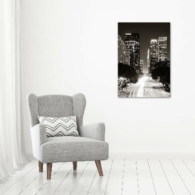 Plexiglasbilder vertikal Los Angeles bei Nacht