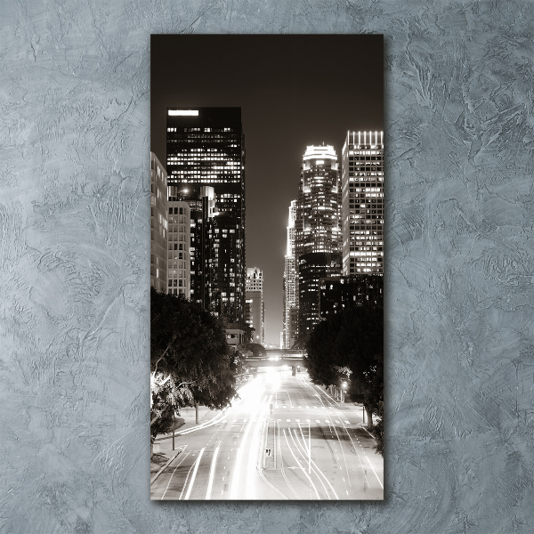 Plexiglasbilder vertikal Los Angeles bei Nacht