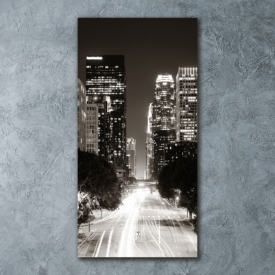 Plexiglasbilder vertikal Los Angeles bei Nacht