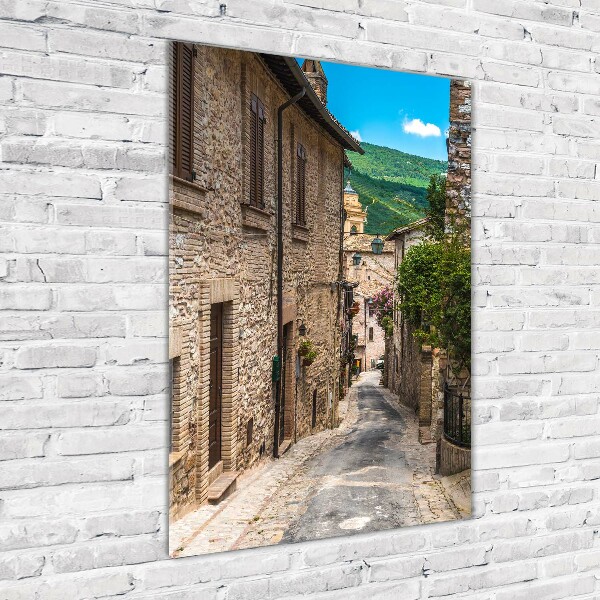 Modernes Acrylbild vertikal Eine charmante Straße