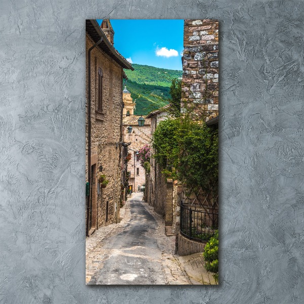 Modernes Acrylbild vertikal Eine charmante Straße