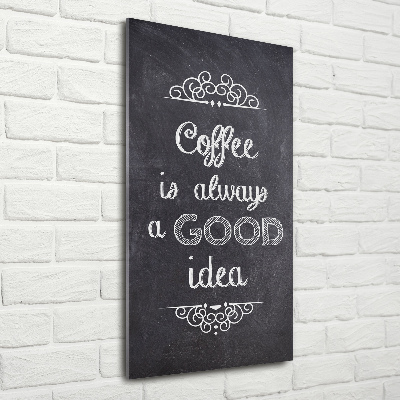 Acrylbild vertikal Kaffeecollage