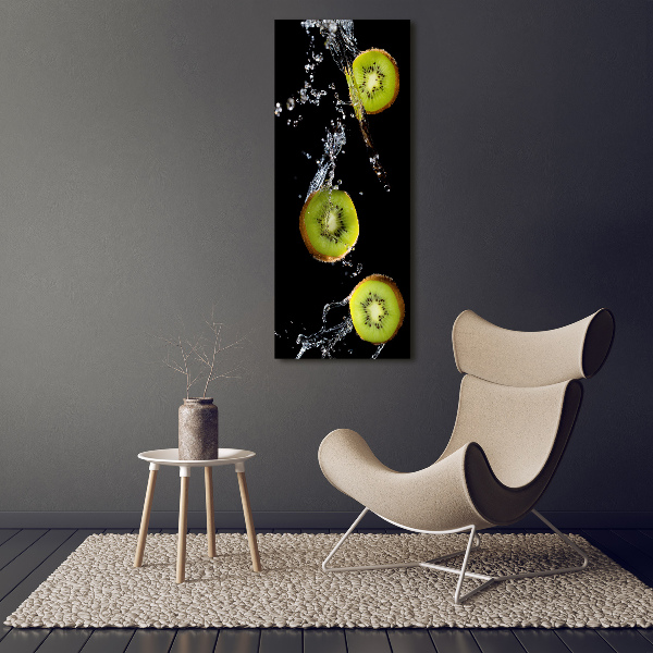 Modernes Acrylbild vertikal Kiwi