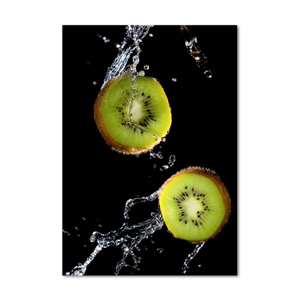 Modernes Acrylbild vertikal Kiwi