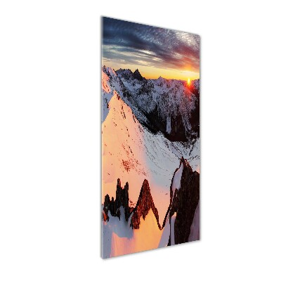 Bild auf Acrylglas vertikal Gebirge im Winter
