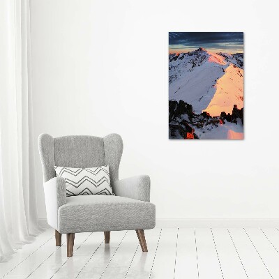 Bild auf Acrylglas vertikal Gebirge im Winter