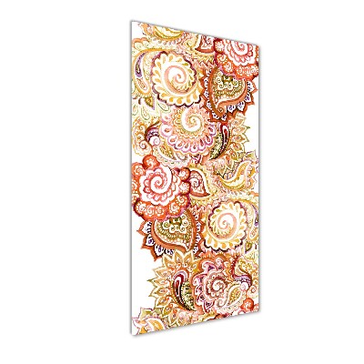 Modernes Acrylbild vertikal Ornamente