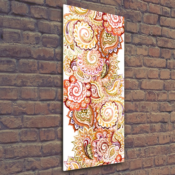 Modernes Acrylbild vertikal Ornamente