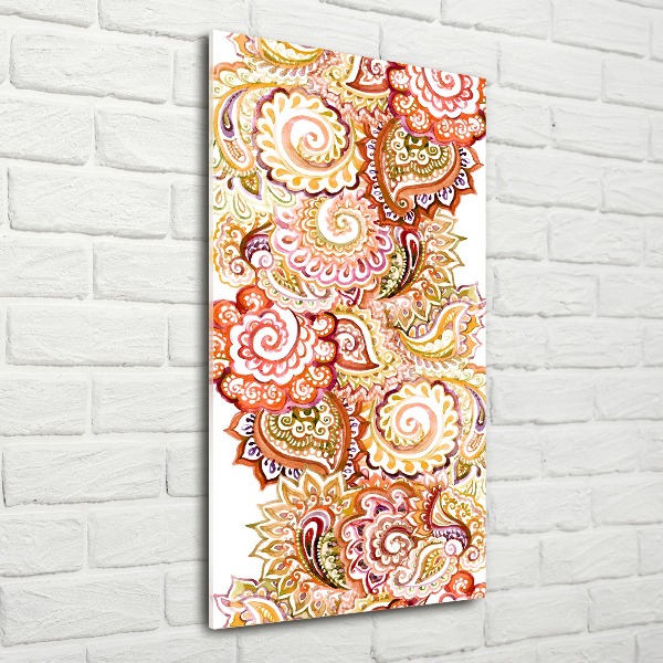 Modernes Acrylbild vertikal Ornamente